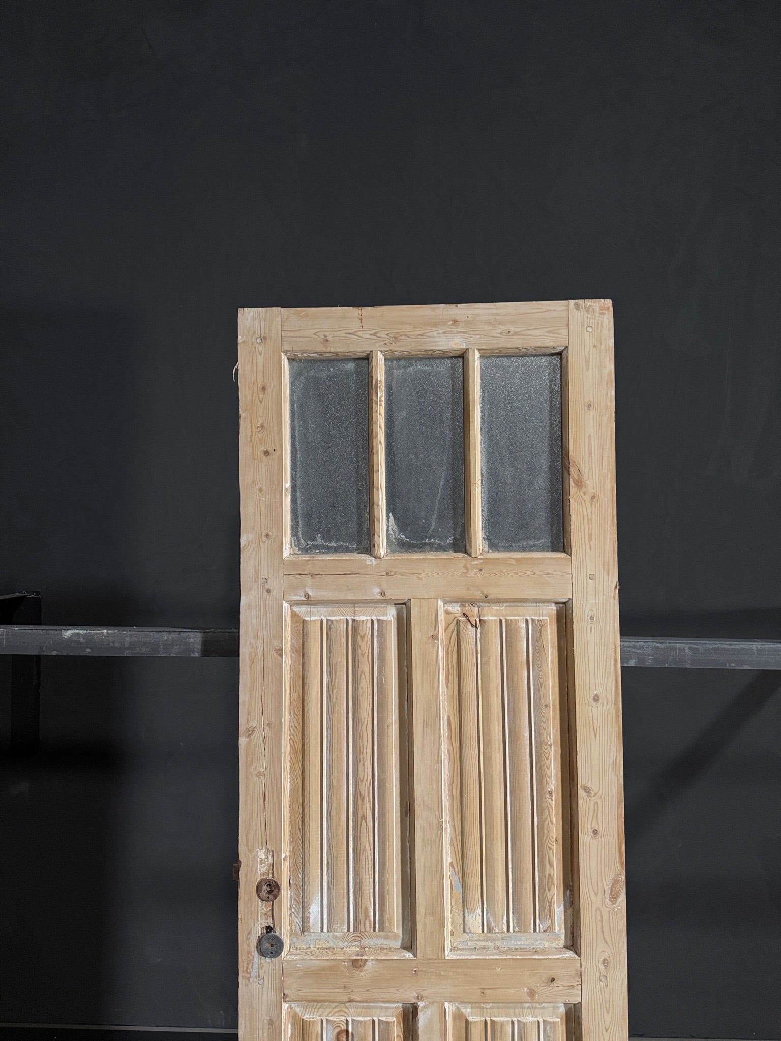Antique Fluted 3 Lite Single Door - 28x84 - N129