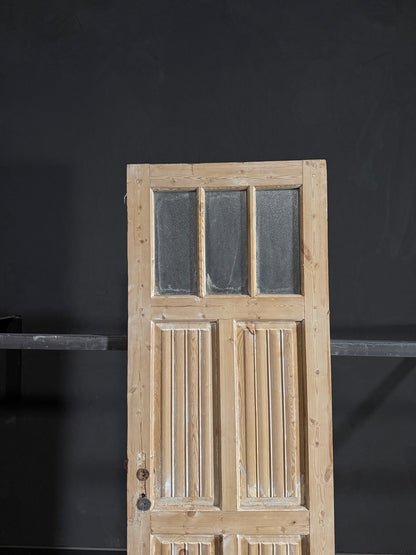 Antique Fluted 3 Lite Single Door - 28x84 - N129