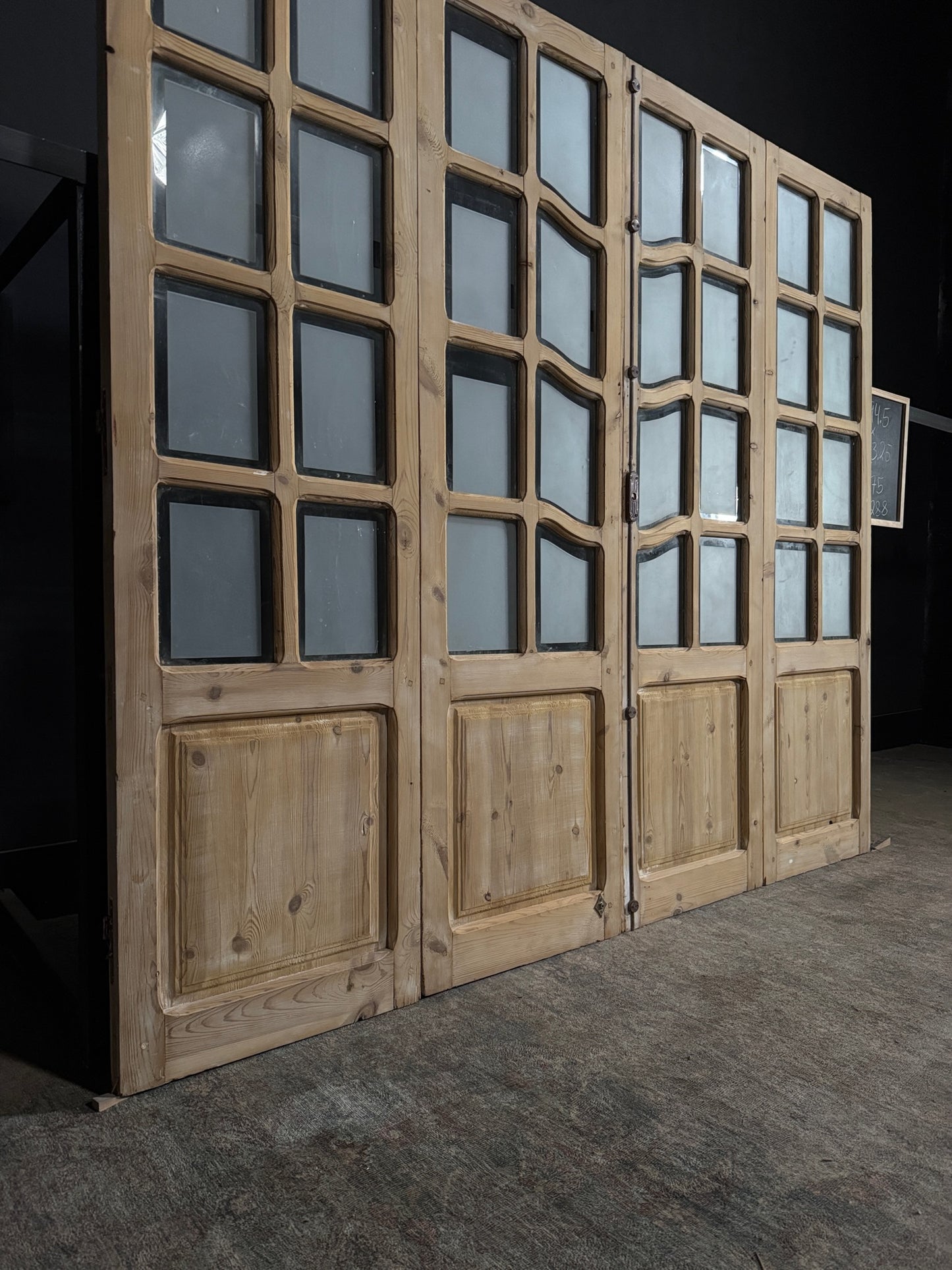 Antique Obscured Glass 8 Lite Bi-Fold Doors - 83.25x94.5 - N288