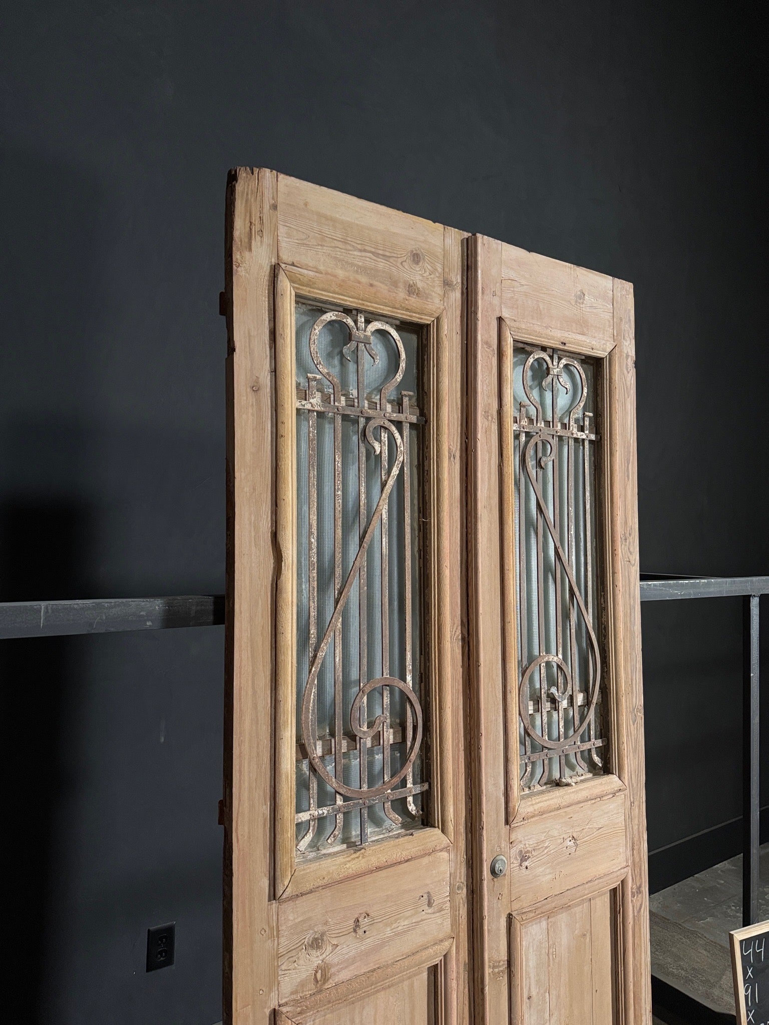 Antique Iron French Doors - 44x91 - N110
