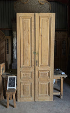 Antique 3 Panel Double Doors - 42.75x102.25 - L531