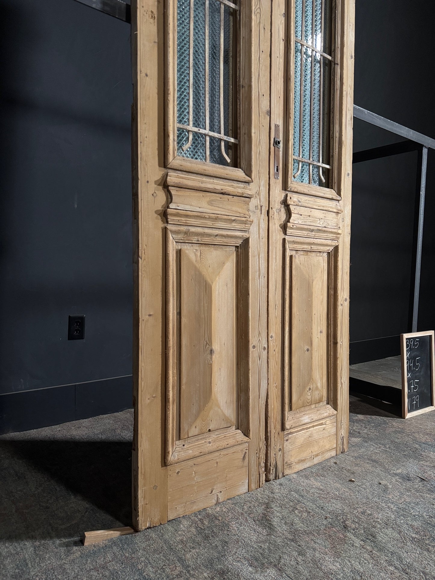 Antique Iron French Doors - 39.5x94.5 - N79
