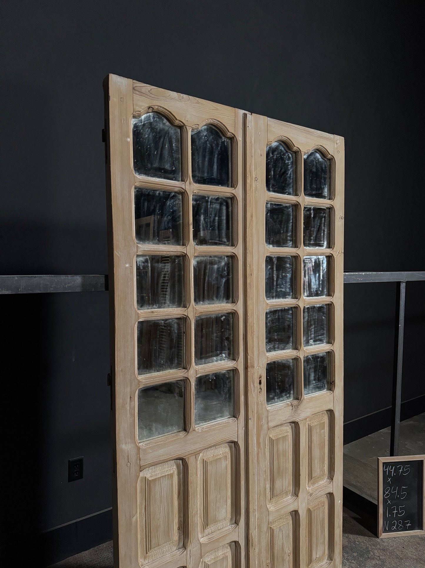Antique Mirrored 10 Lite French Doors - 44.75x84.5 - N287