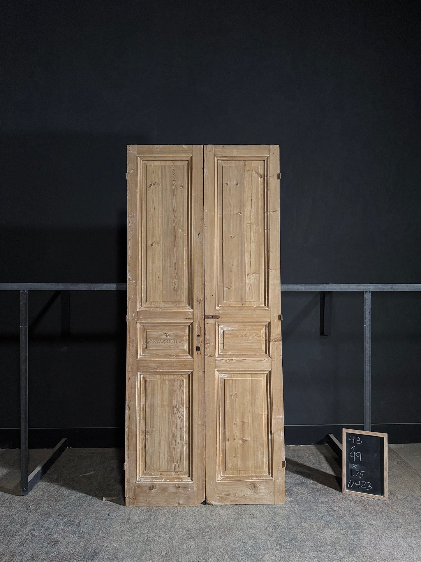 Antique Solid Double Doors - 43x99 - N423
