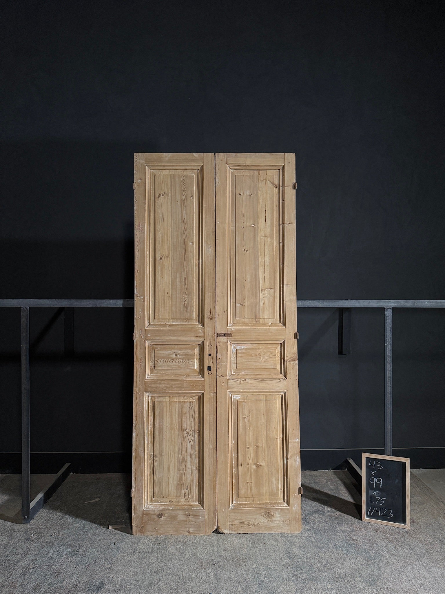 Antique Solid Double Doors - 43x99 - N423