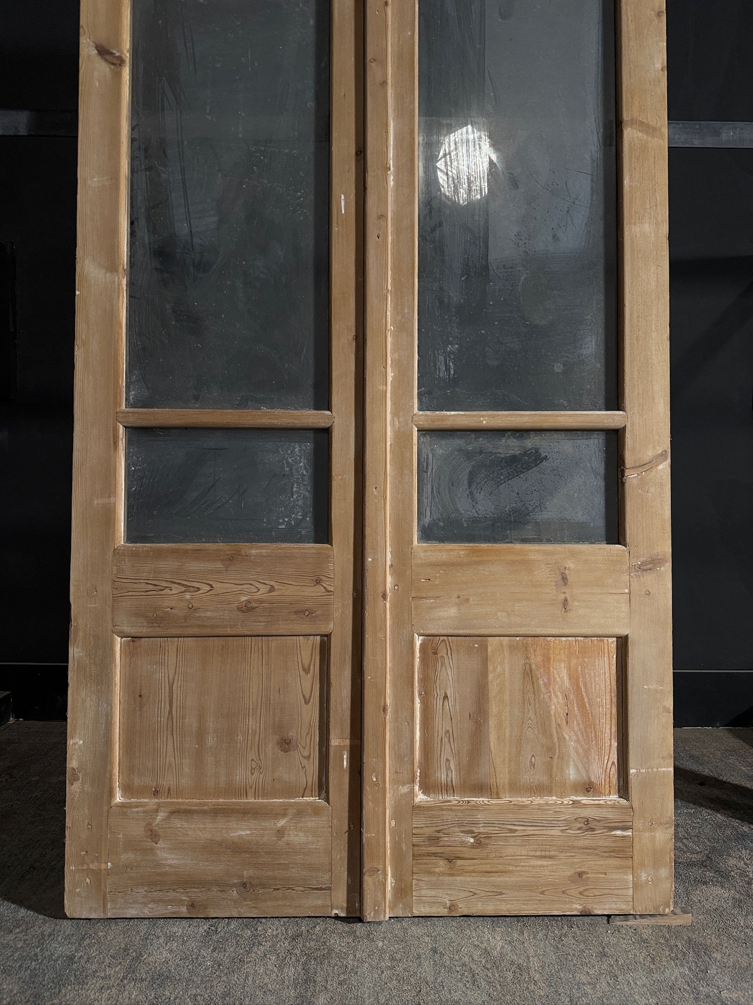 Antique Glass 2 Lite French Doors - 43.75x100.5 - N472