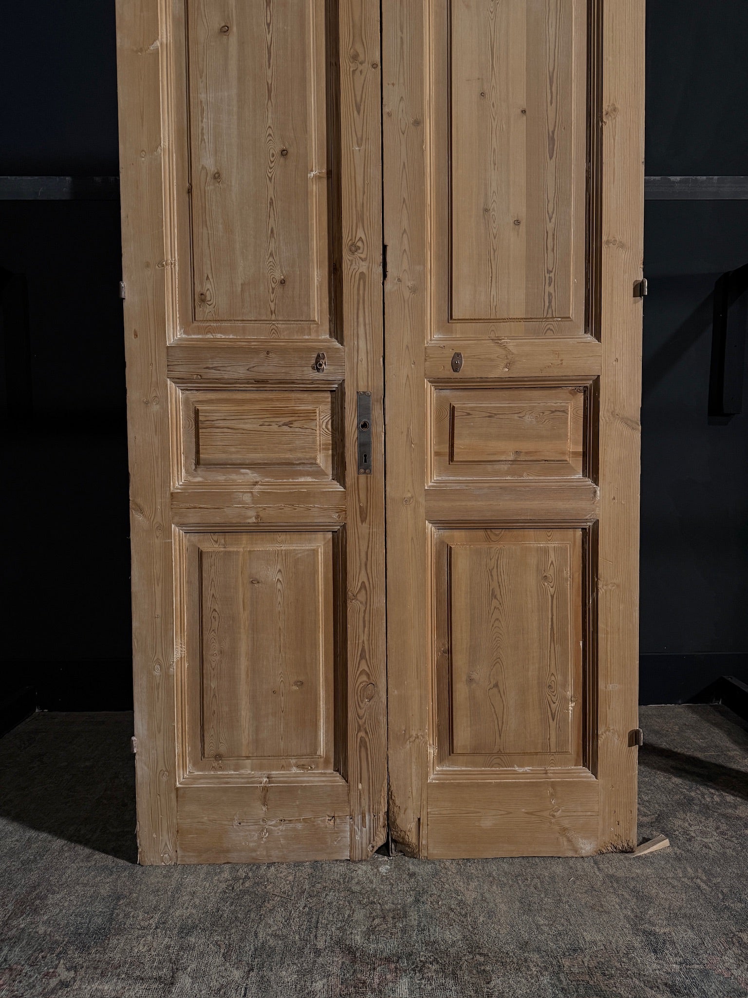 Antique Iron 3 Panel Double Doors - 44x99 - N20
