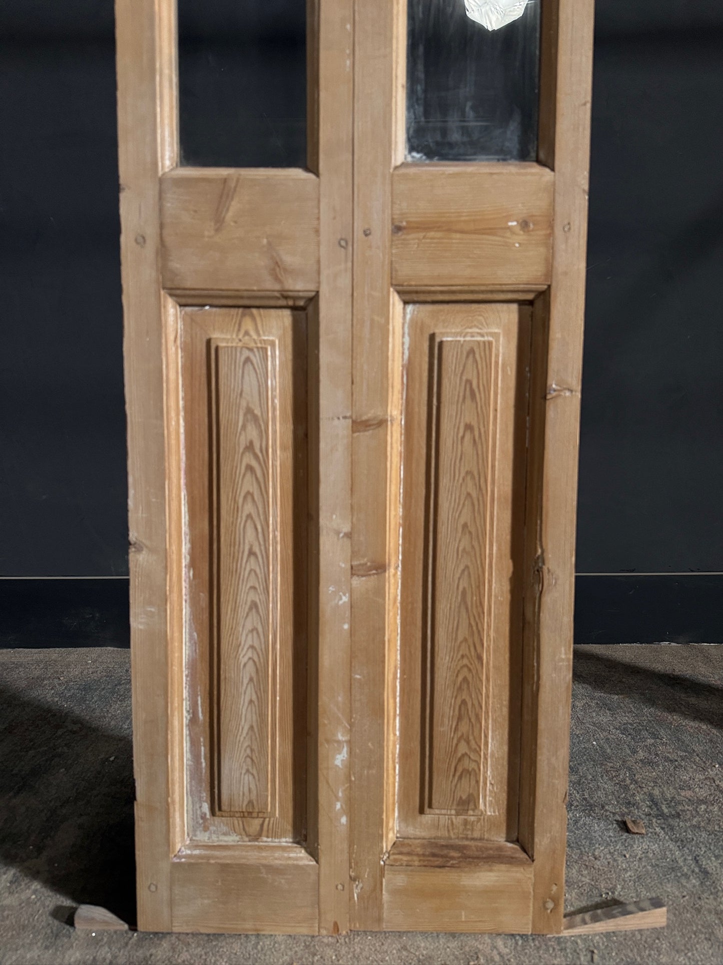 Antique Glass 1 Lite French Doors - 20x90 - N415