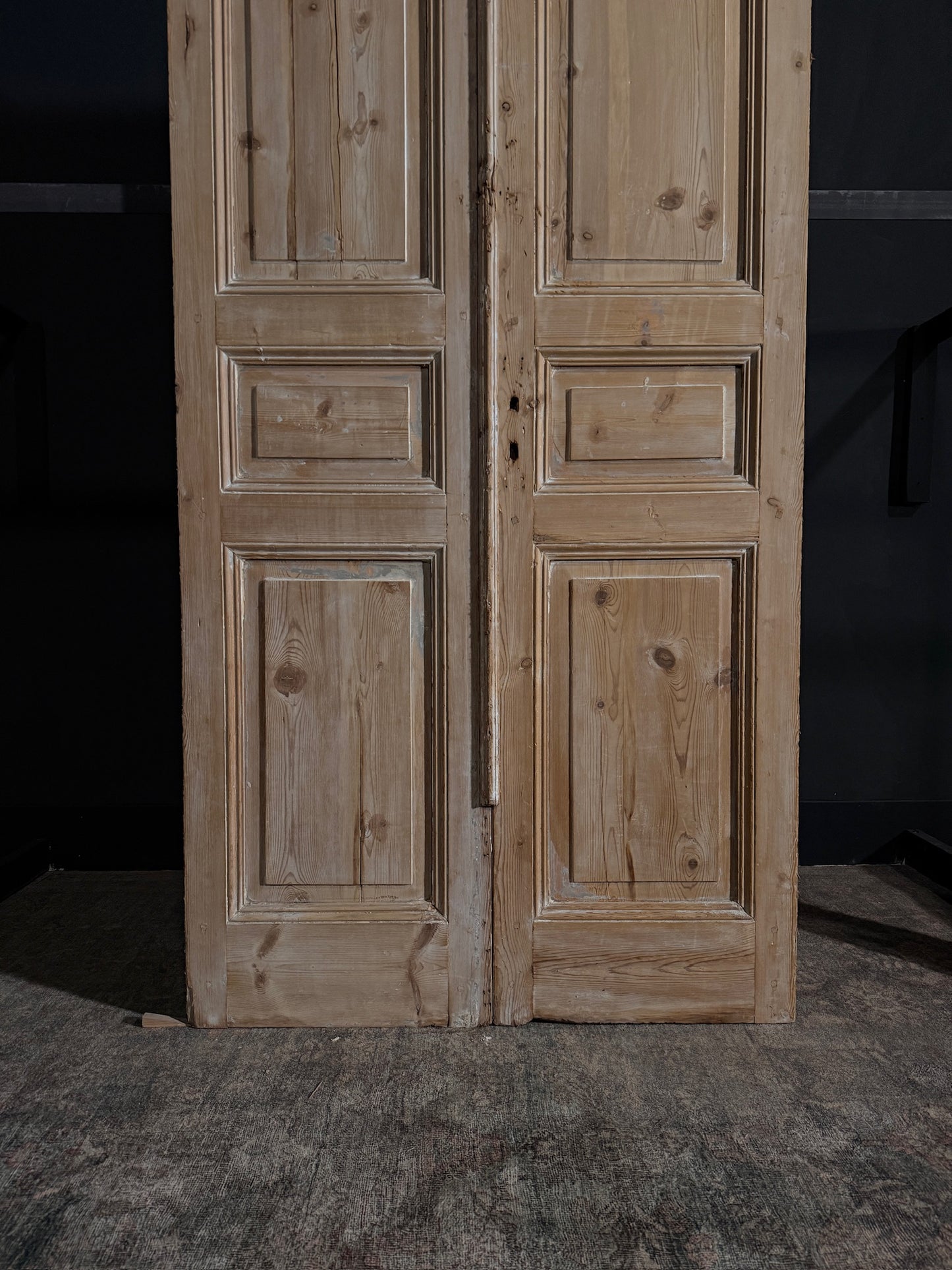 Antique Iron 3 Panel Double Doors - 44x101 - N18