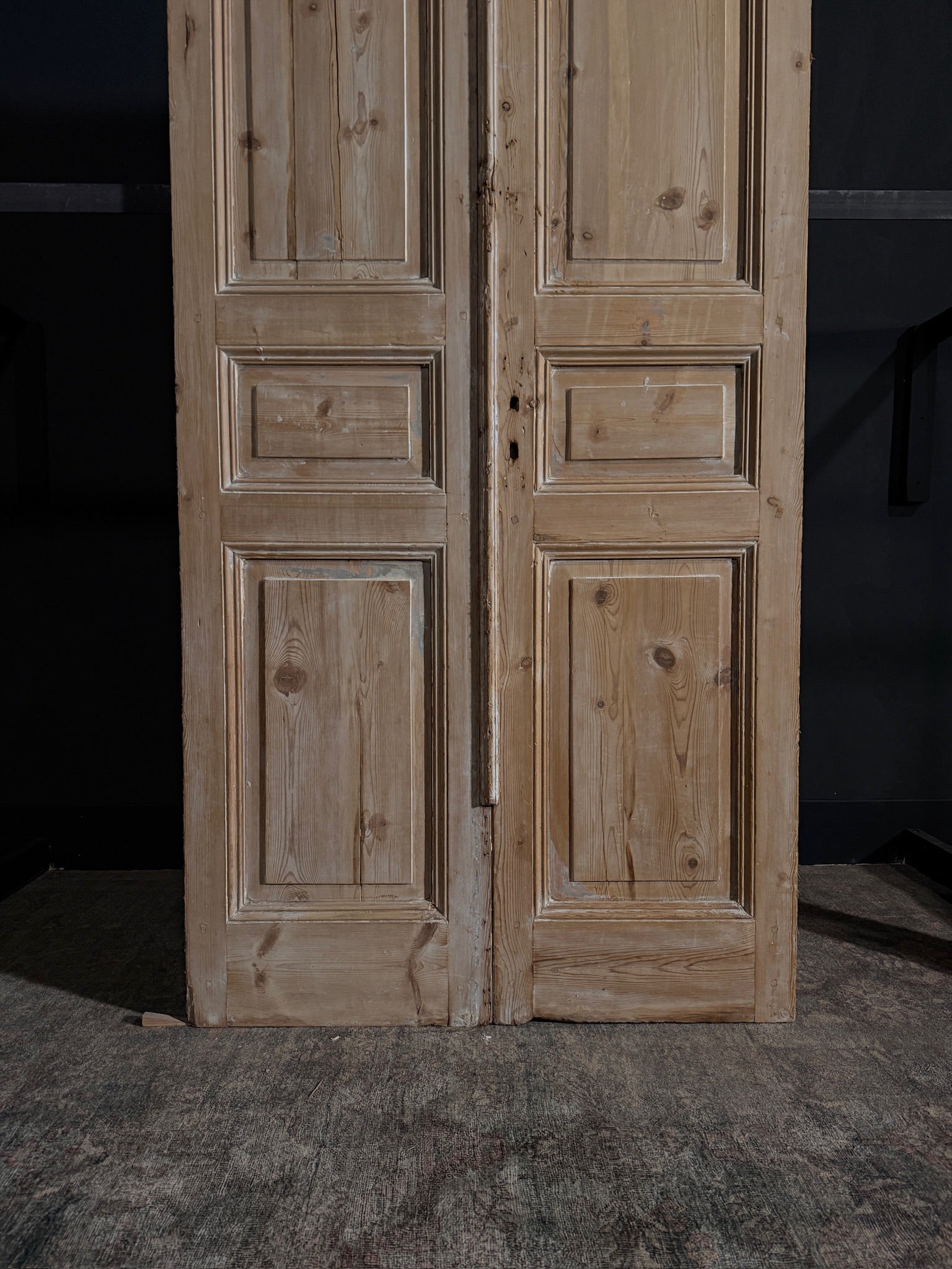 Antique Iron 3 Panel Double Doors - 44x101 - N18