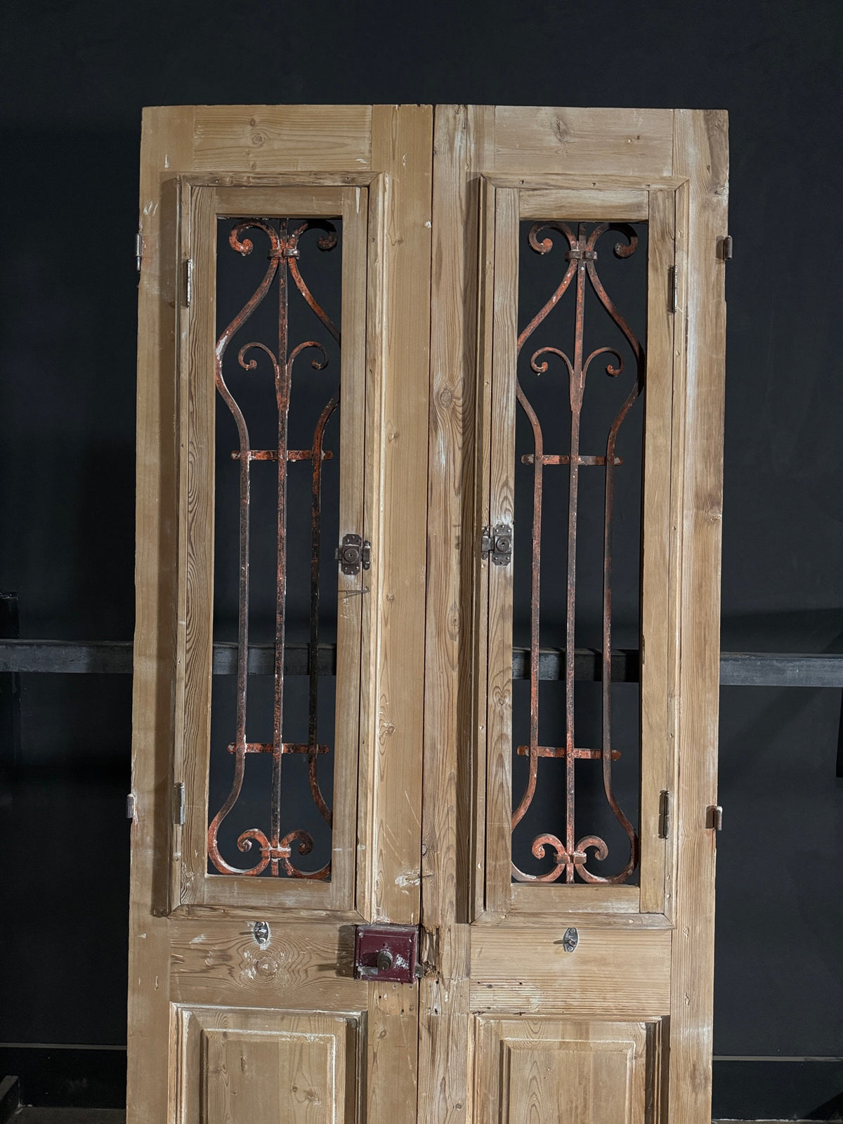 Antique Iron French Doors - 39.25x96.5 - N508