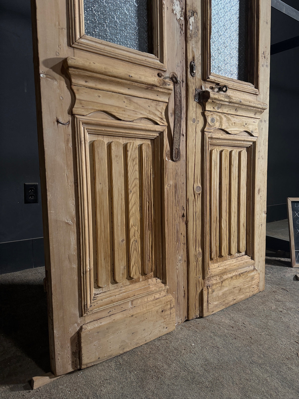 Antique Fluted 2 Lite French Doors - 43x97 - N668