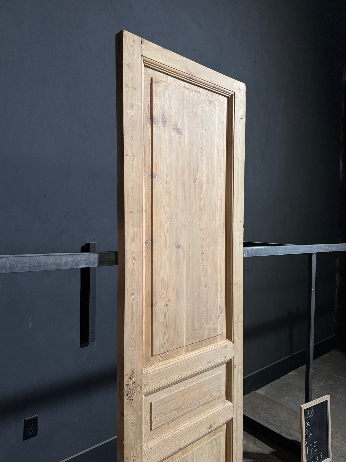 Antique 3 Panel Solid Single Door - 28x92 - N253