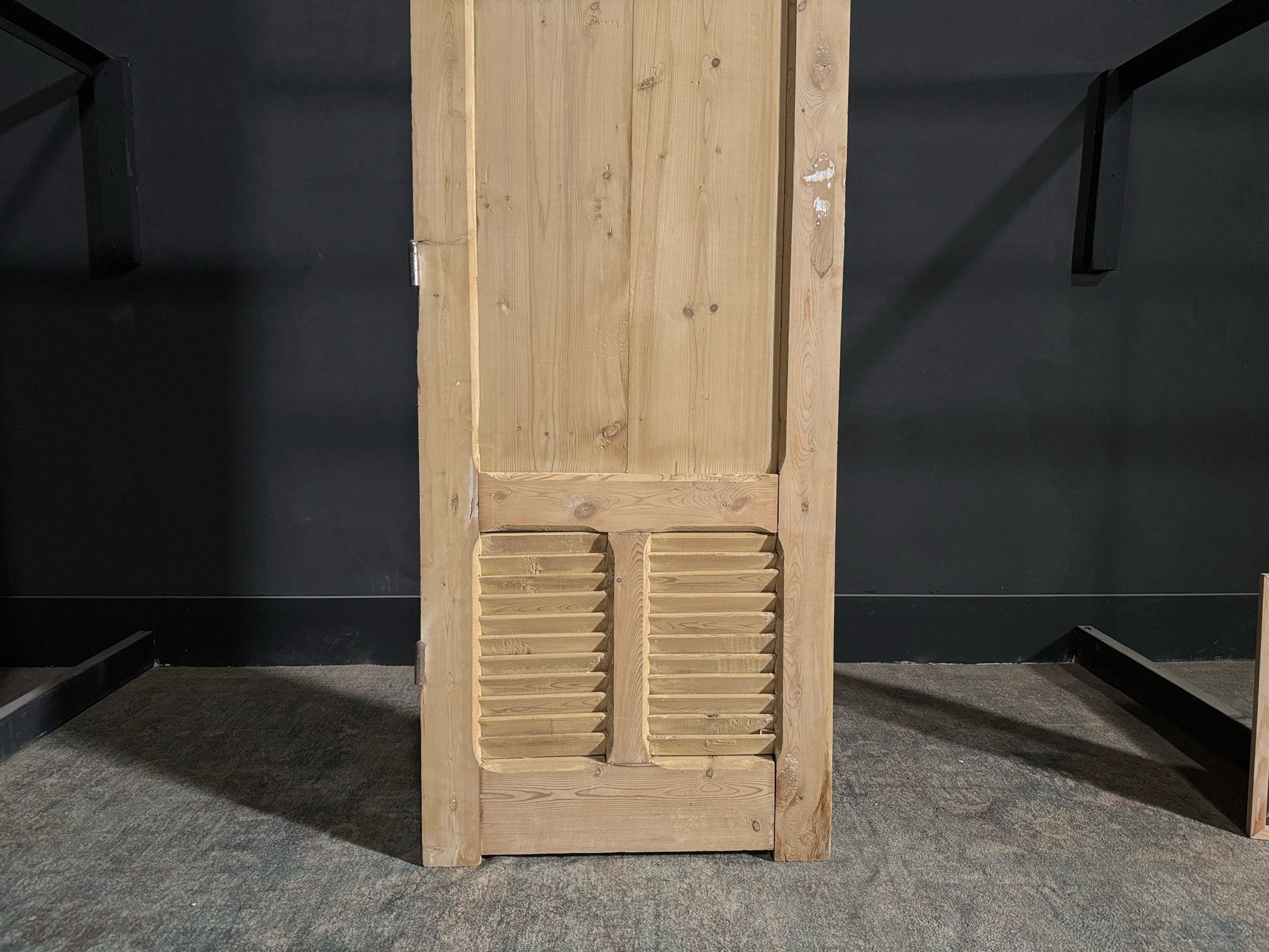 Antique Louvered 2 Panel Single Door - 25.75x70 - N142