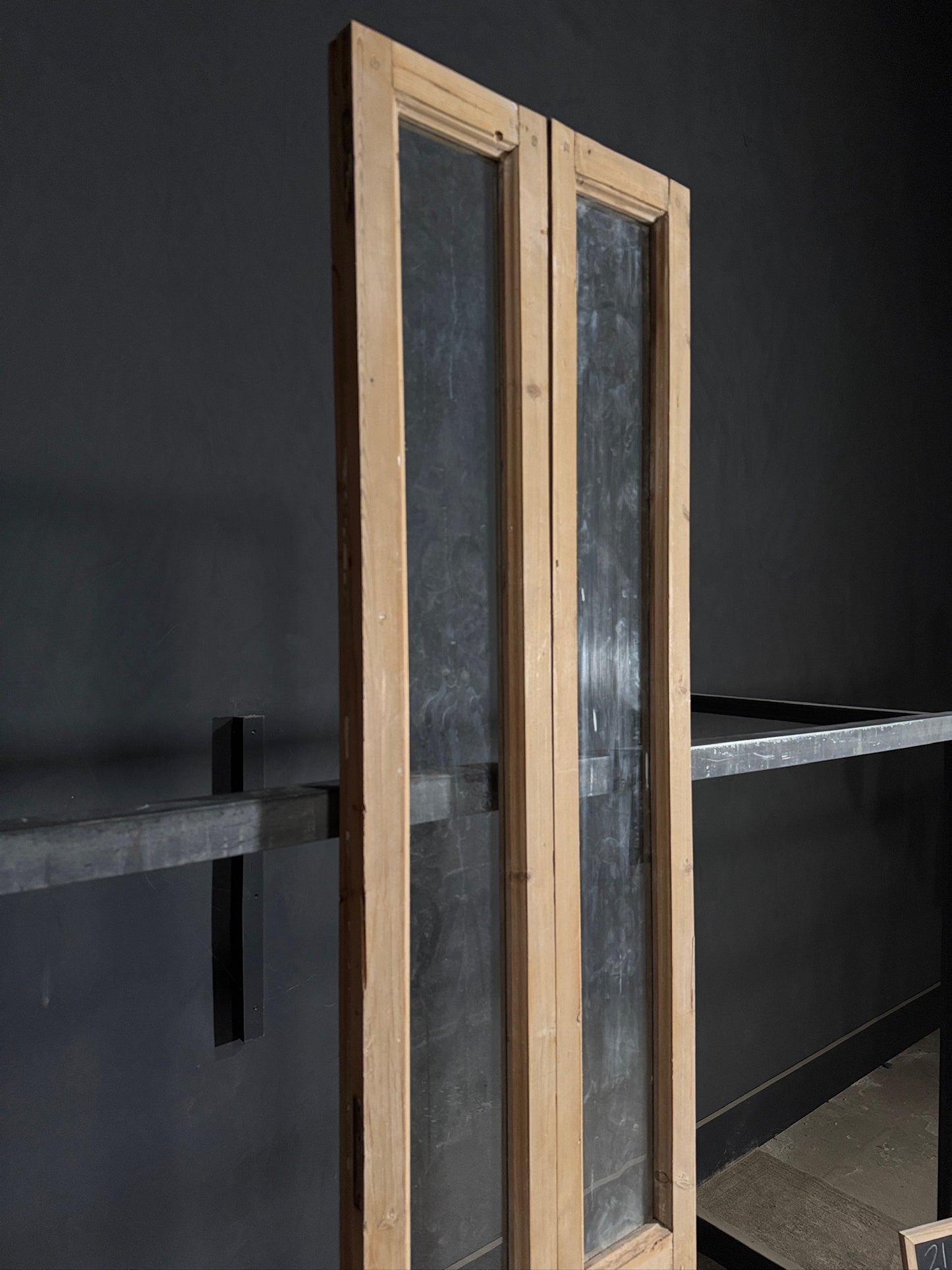 Antique Glass 1 Lite French Doors - 21.25x90 - N416
