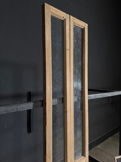 Antique Glass 1 Lite French Doors - 21.25x90 - N416