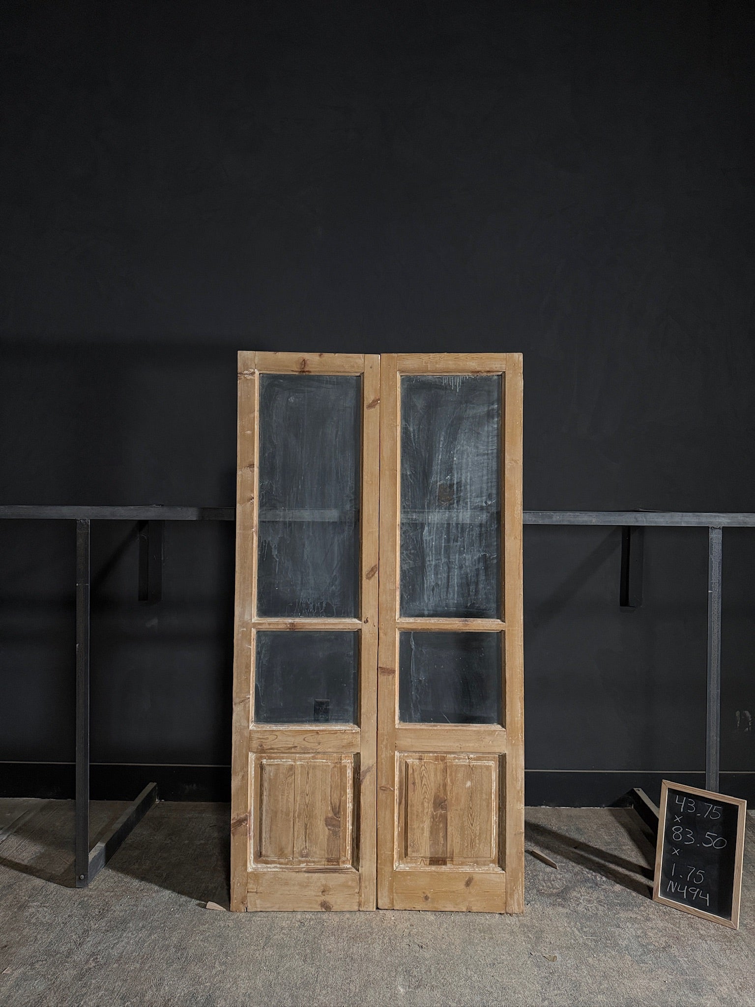 Antique Glass French Doors - 43.75x83.5 - N494