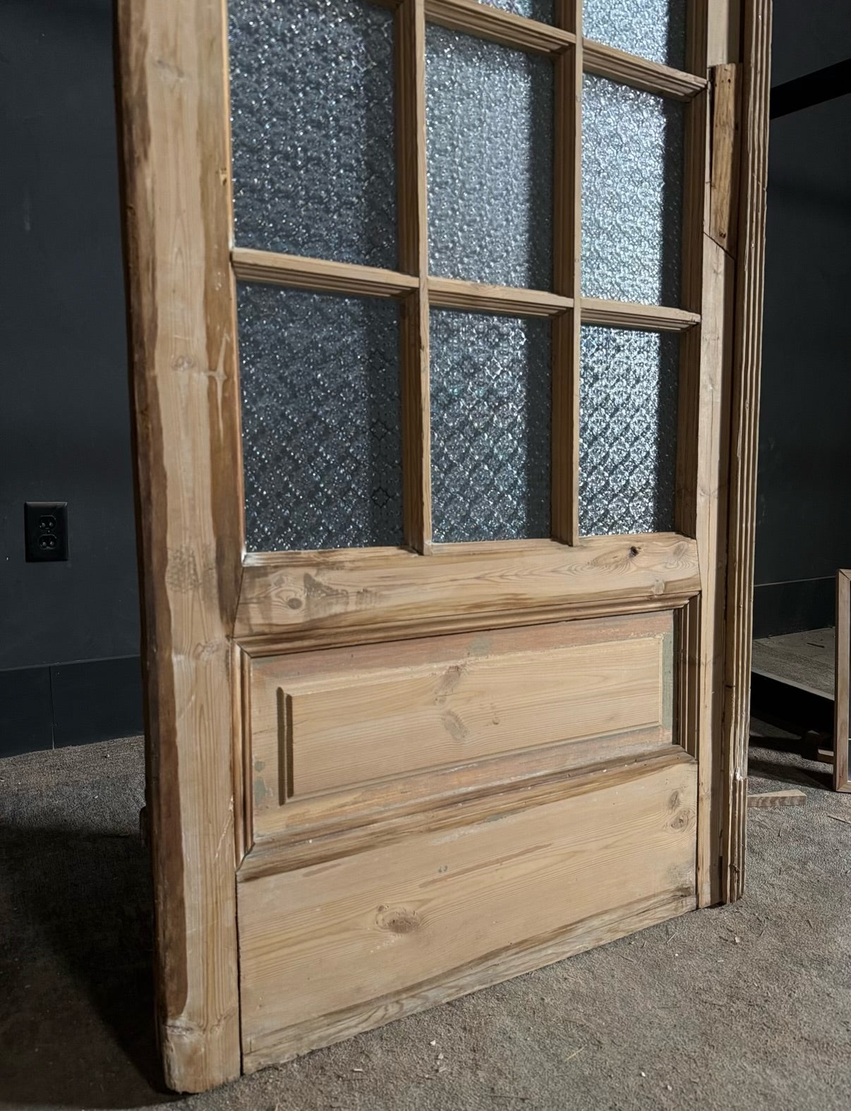 Antique Obscured Glass 18 Lite Single Door - 34x99.5 - N632