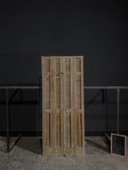 Antique Louvered 3 Panel Bi-Fold Doors - 36x86 - N298