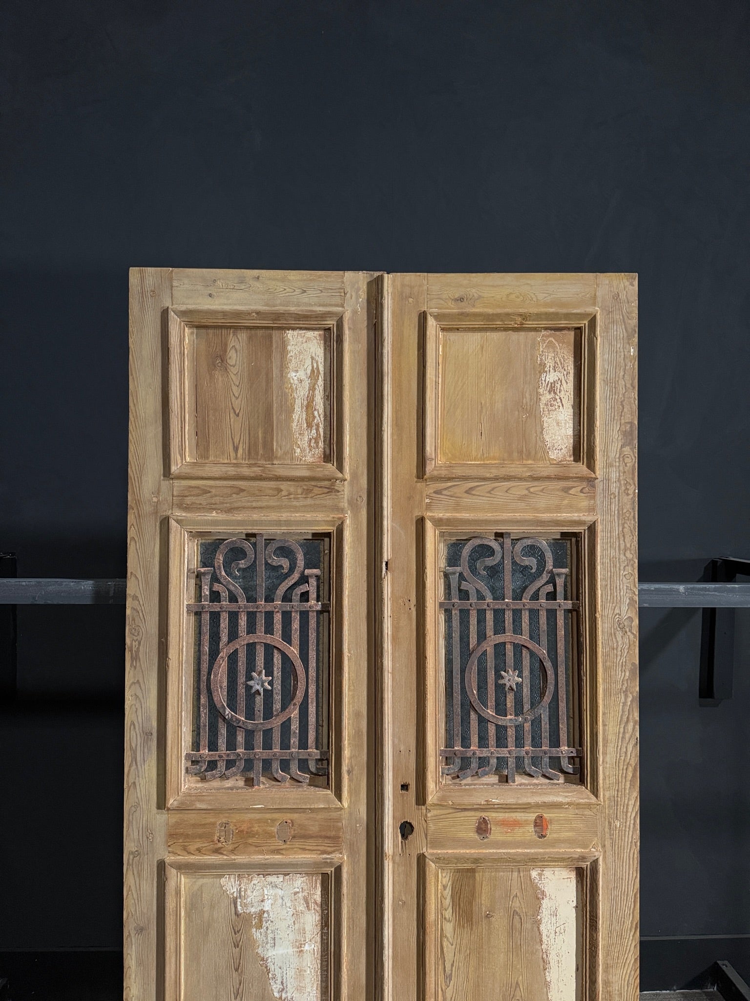 Antique Iron French Doors - 43.75x87 - N63