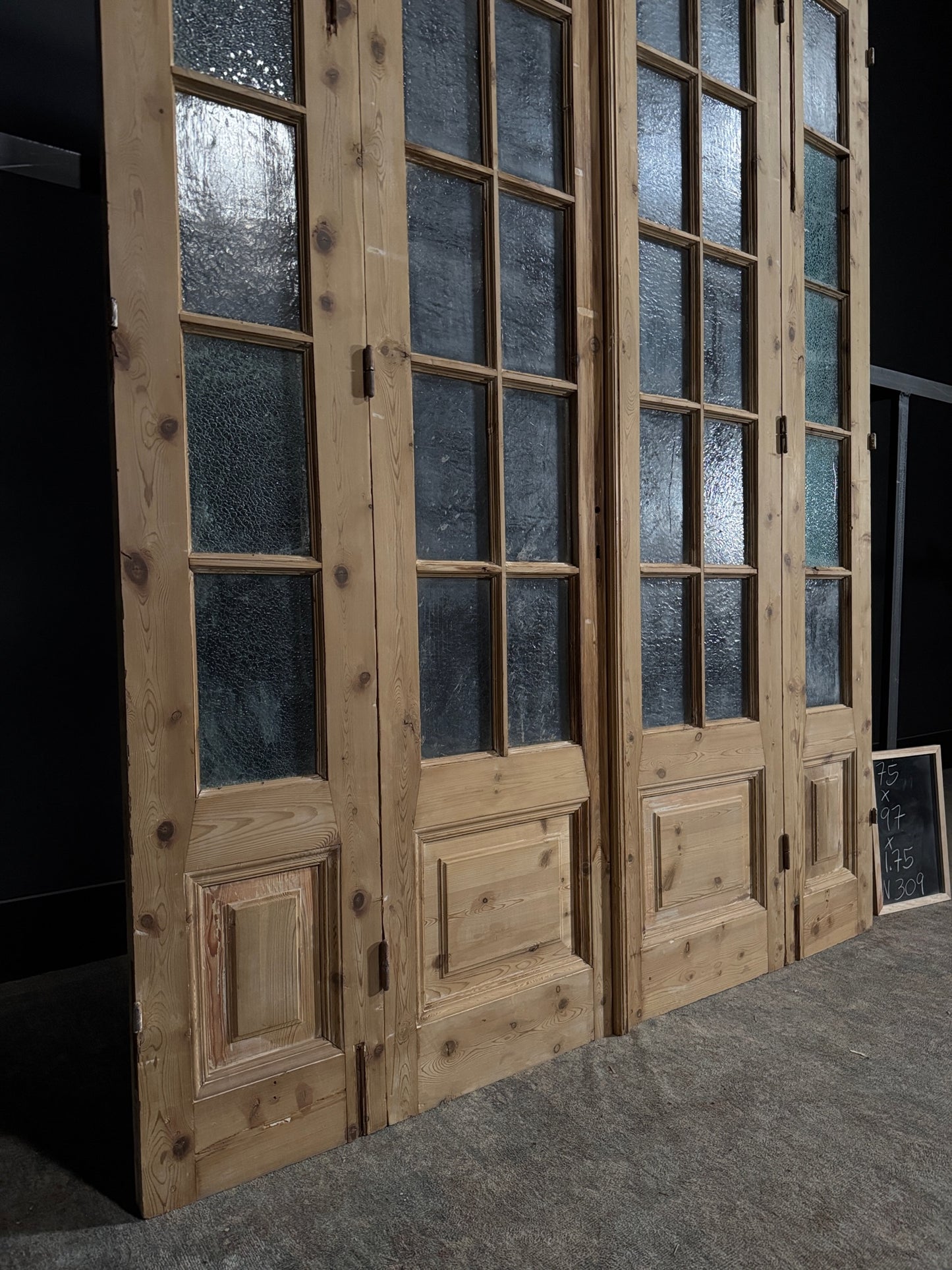 Antique Obscured Glass Bi-Fold Doors - 75x97 - N309