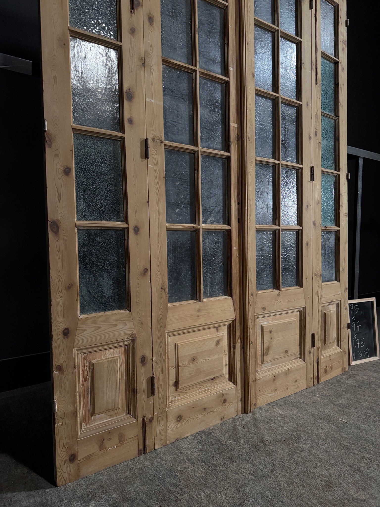Antique Obscured Glass Bi-Fold Doors - 75x97 - N309