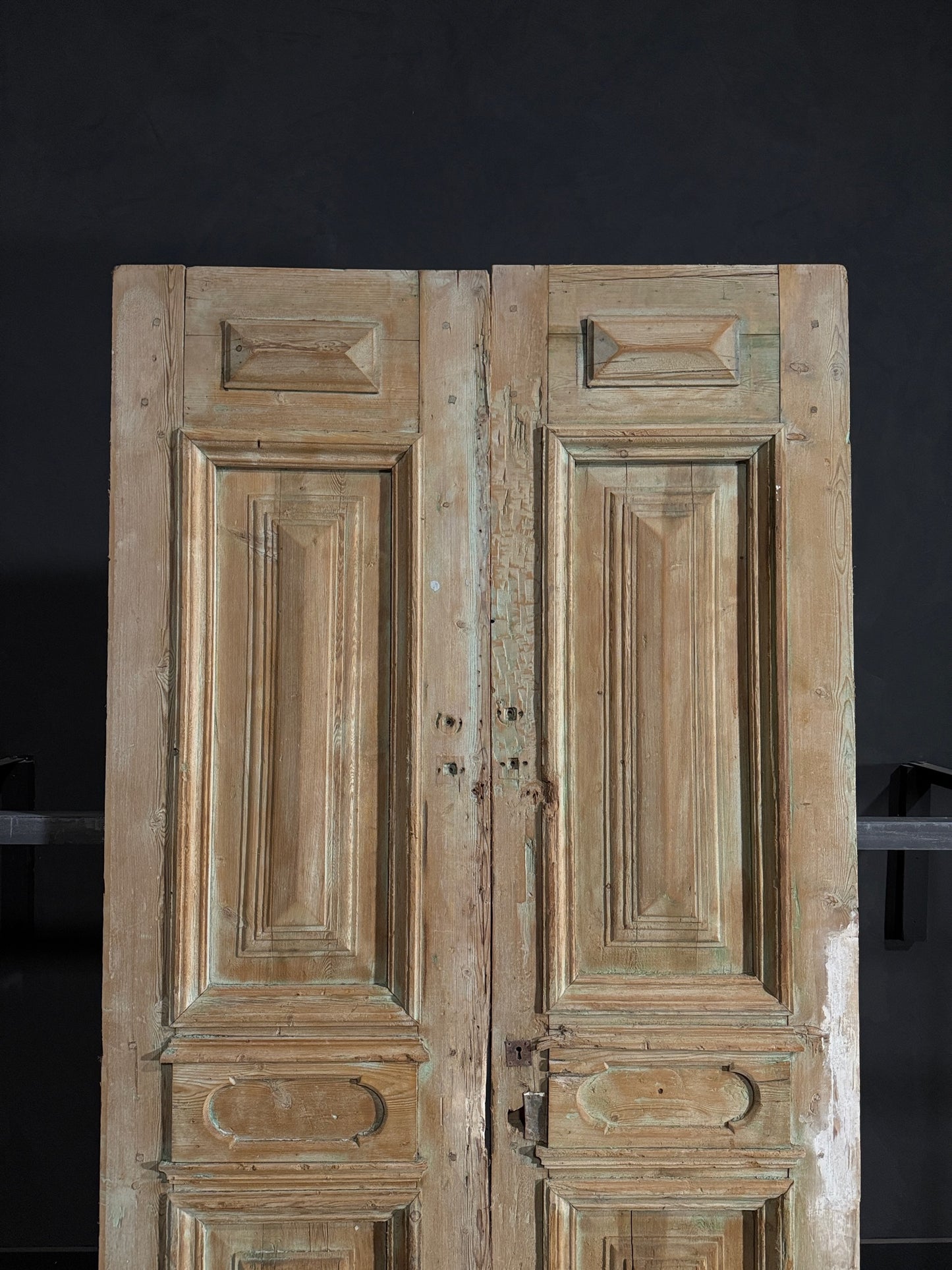 Antique 4 Panel Solid Double Doors - 51x98.5 - N120