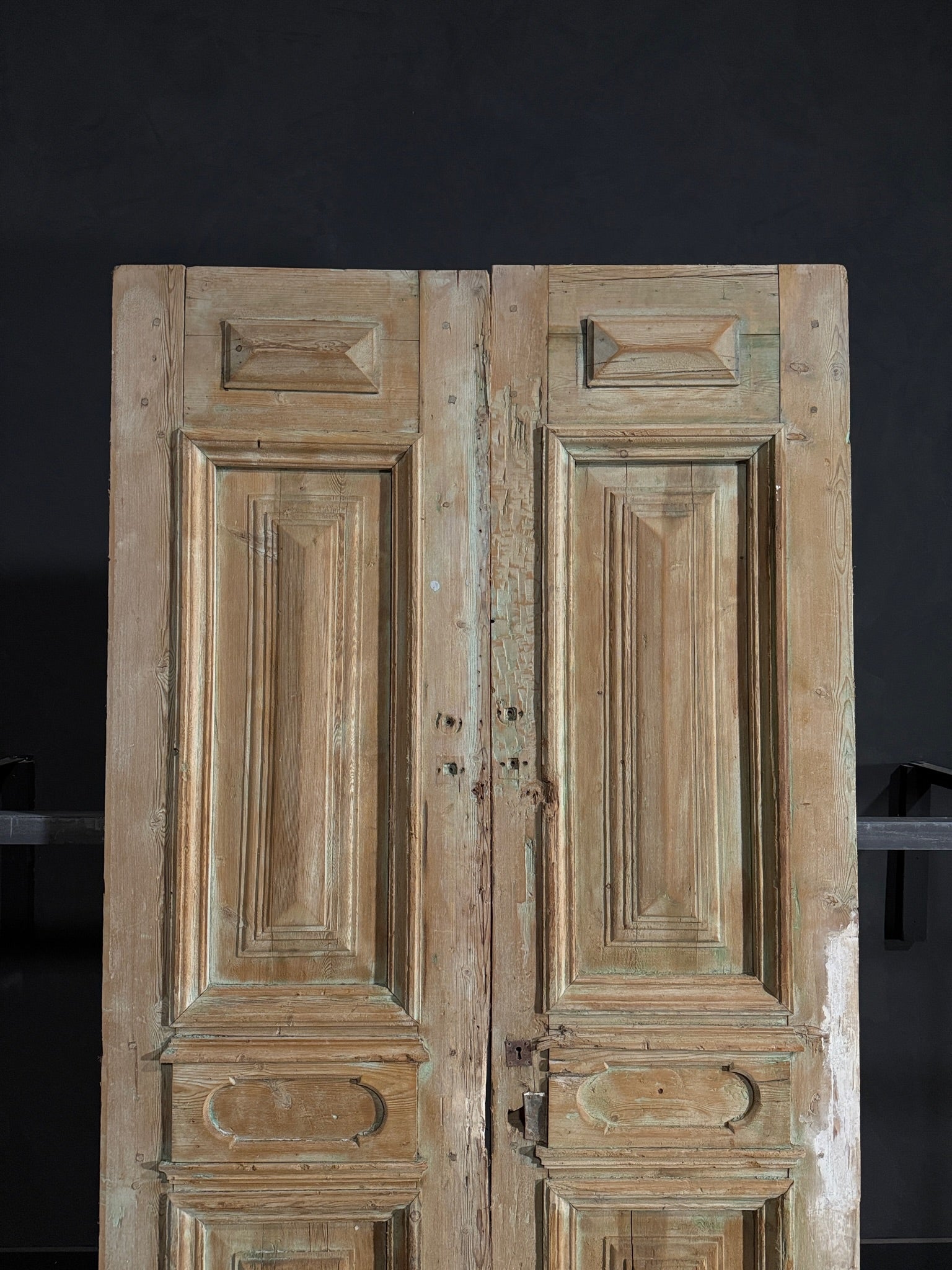 Antique 4 Panel Solid Double Doors - 51x98.5 - N120