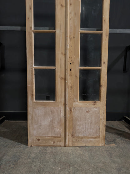 Antique Glass 4 Lite French Doors - 40x95 - N373