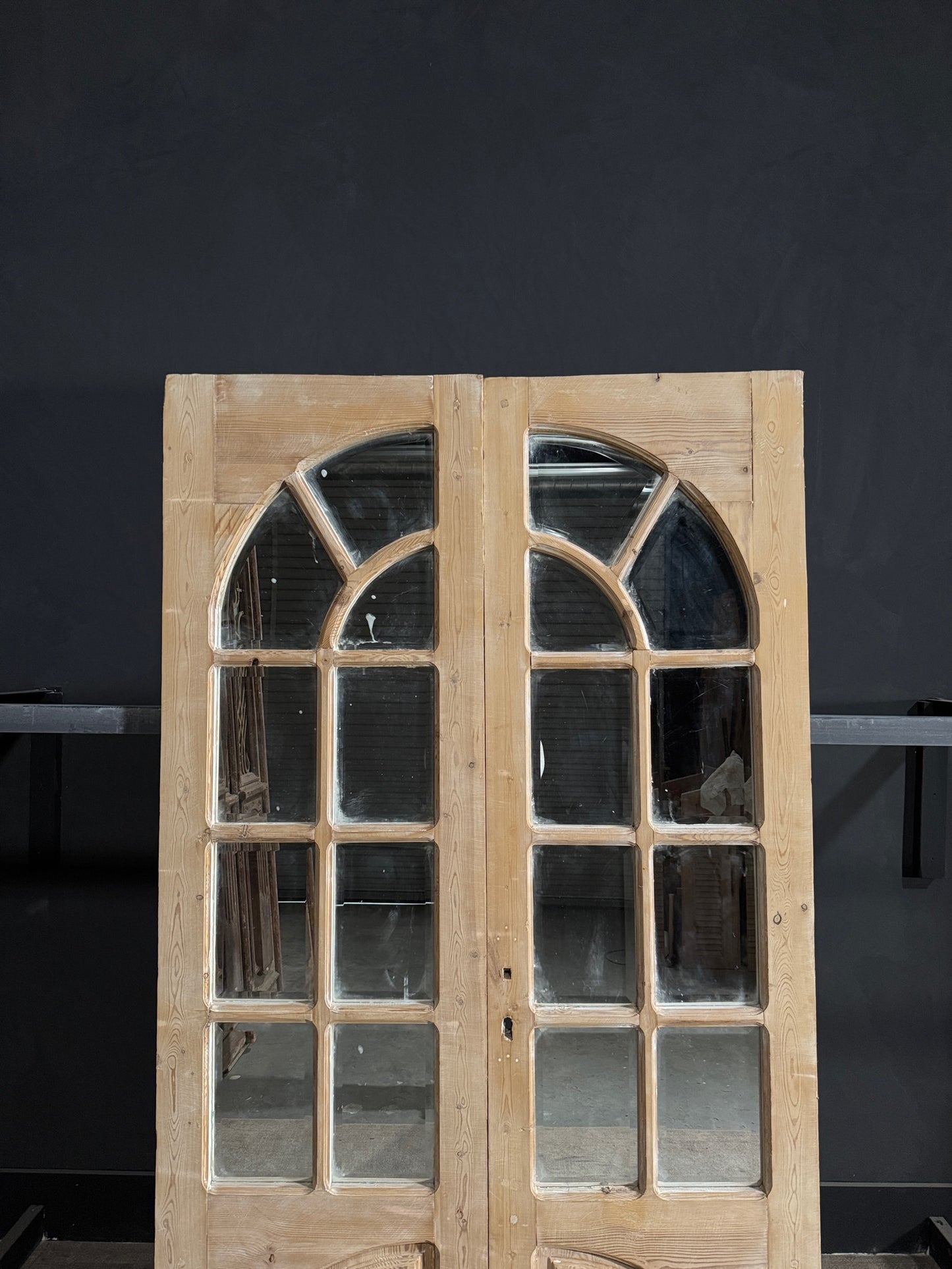 Antique Mirrored 7 Lite French Doors - 45.75x84 - N146