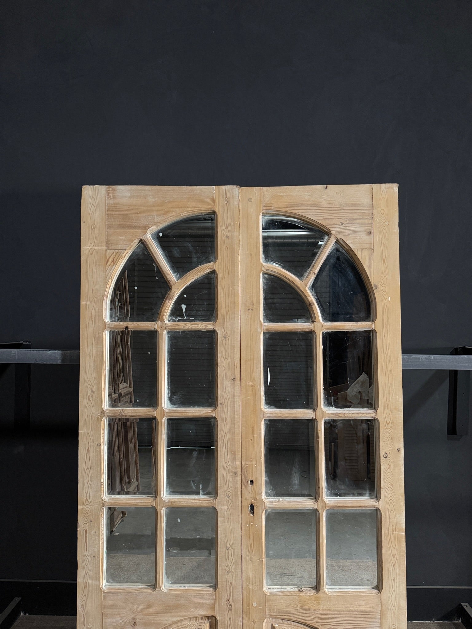 Antique Mirrored 7 Lite French Doors - 45.75x84 - N146