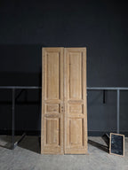Antique 3 Panel Solid Double Doors - 41.75x97 - N594