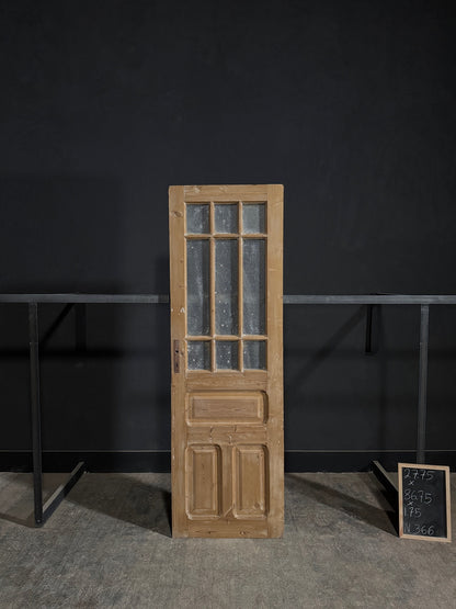 Antique Obscured Glass 9 Lite Single Door - 27.75x86.75 - N366