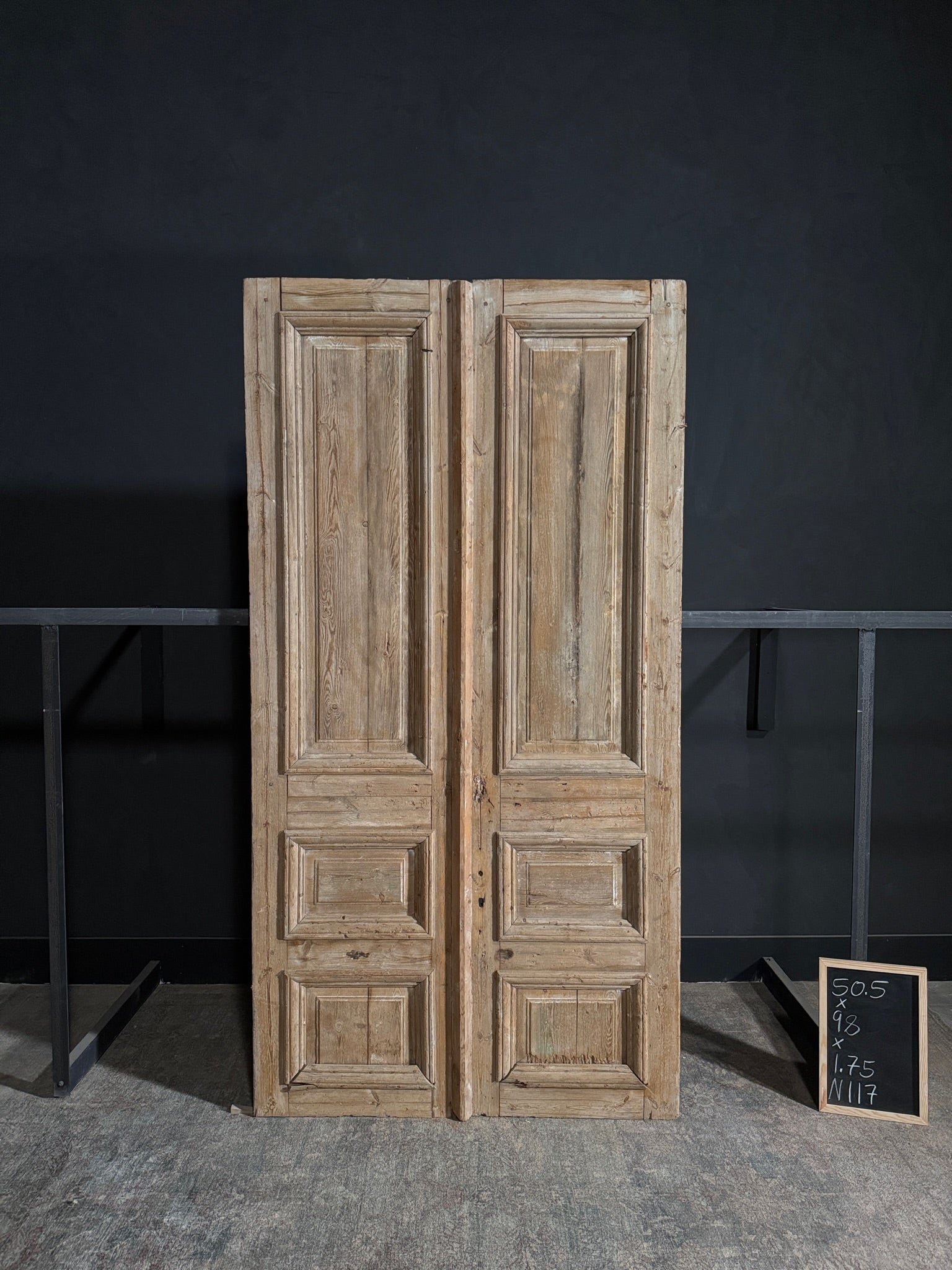 Antique Solid Double Doors - 50.5x98 - W117