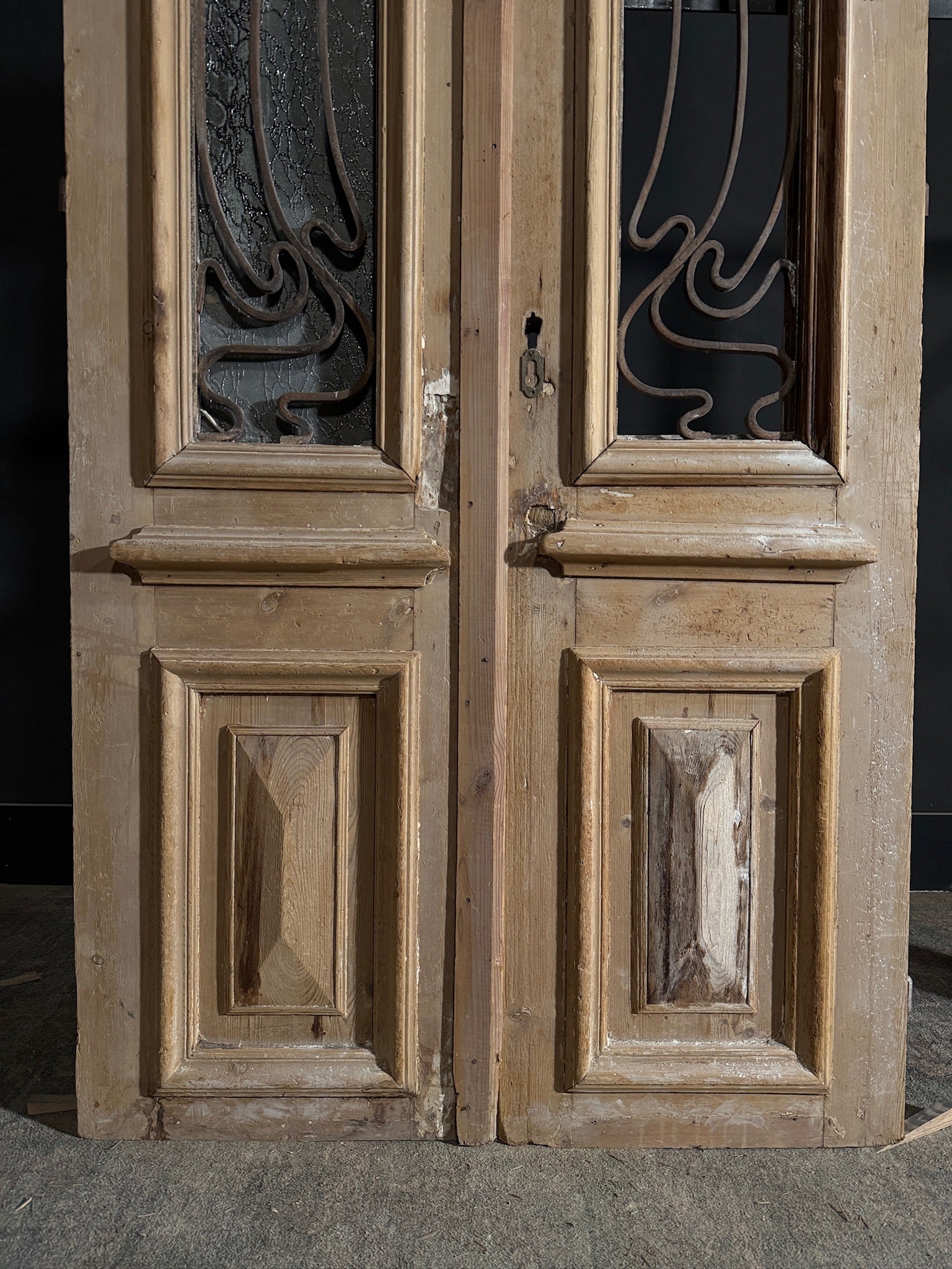 Antique Iron French Doors - 42x92.25 - N424