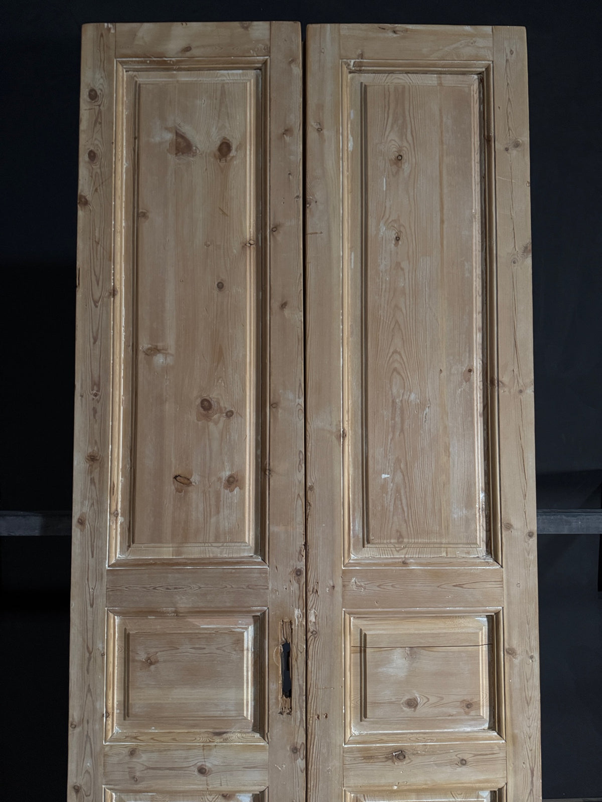 Antique 3 Panel Solid Double Doors - 43.25x106.5 - N533