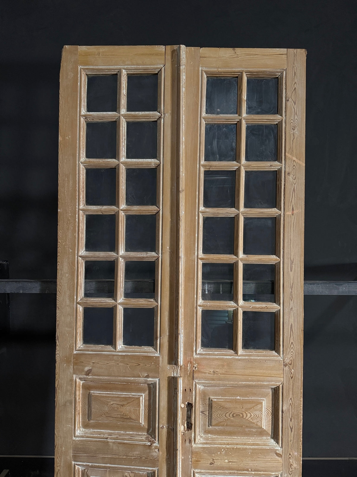 Antique Glass 12 Lite French Doors - 38.75x97.5 - N553