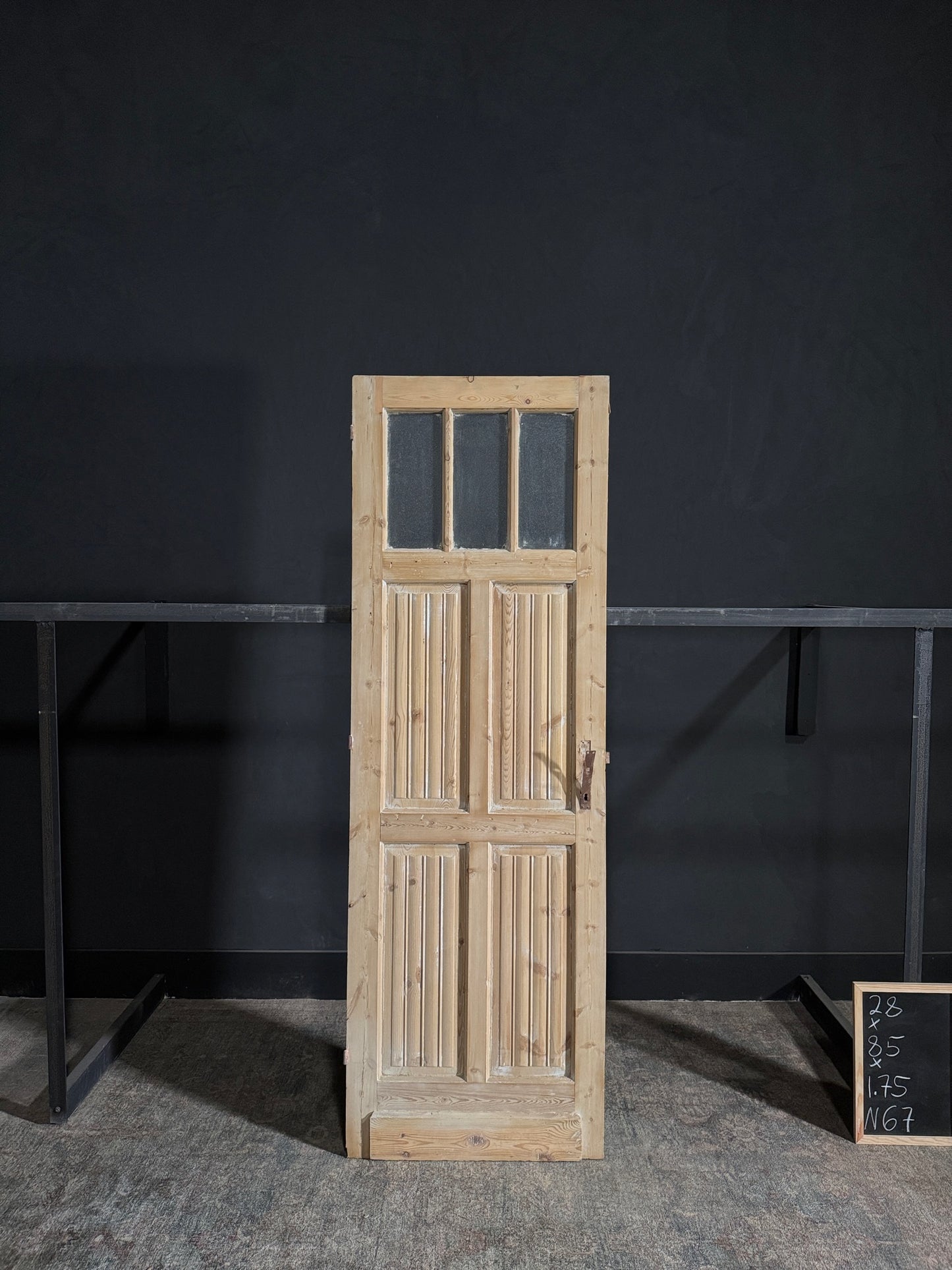Antique Fluted 3 Lite Single Door - 28x85 - N67