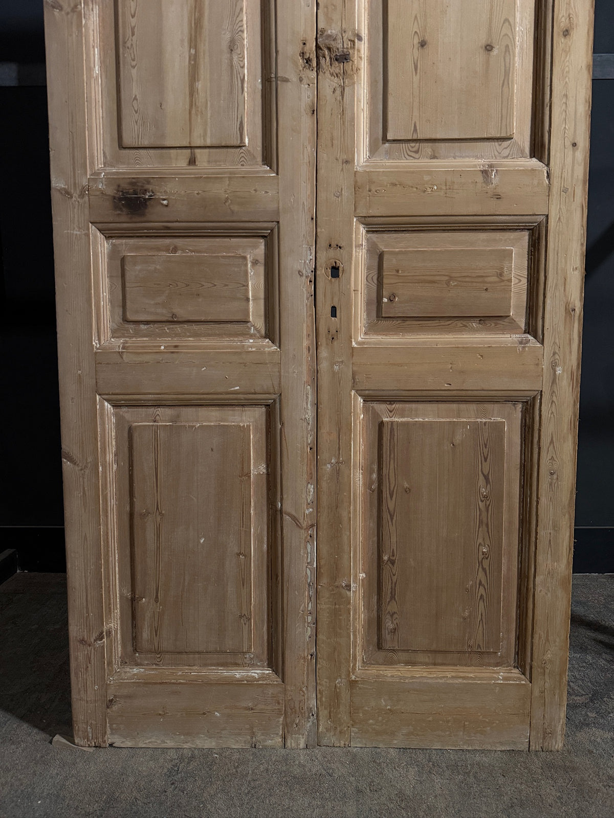 Antique 3 Panel Solid Double Doors - 44x98 - N698