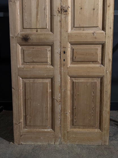 Antique 3 Panel Solid Double Doors - 44x98 - N698