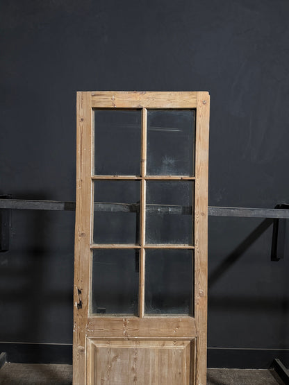 Antique Clear Glass Paneled Pantry Door - 30x85 - N756