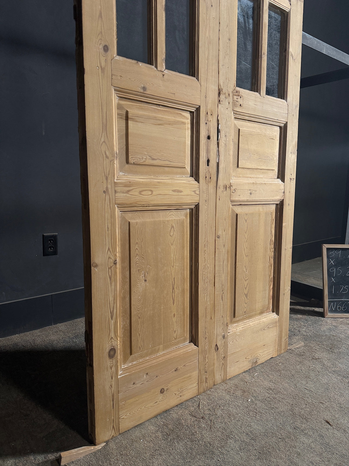 Antique Glass 6 Lite French Doors - 39.75x95.25 - N663