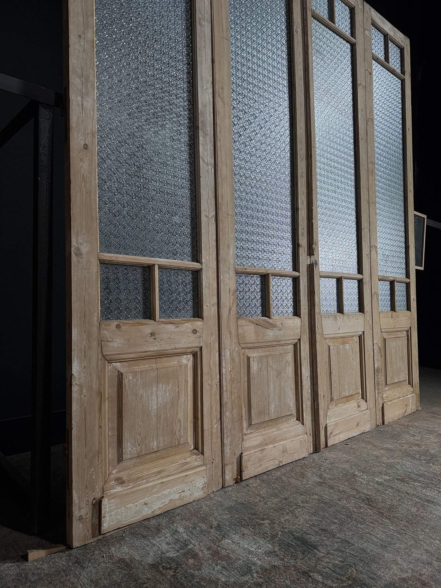 Antique Obscured Glass Bi-Fold Doors - 111x105 - N84