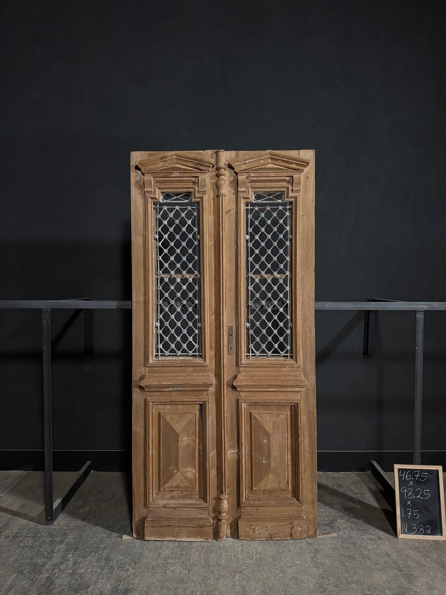 Antique Iron French Doors - 46.75x98.25 - N382