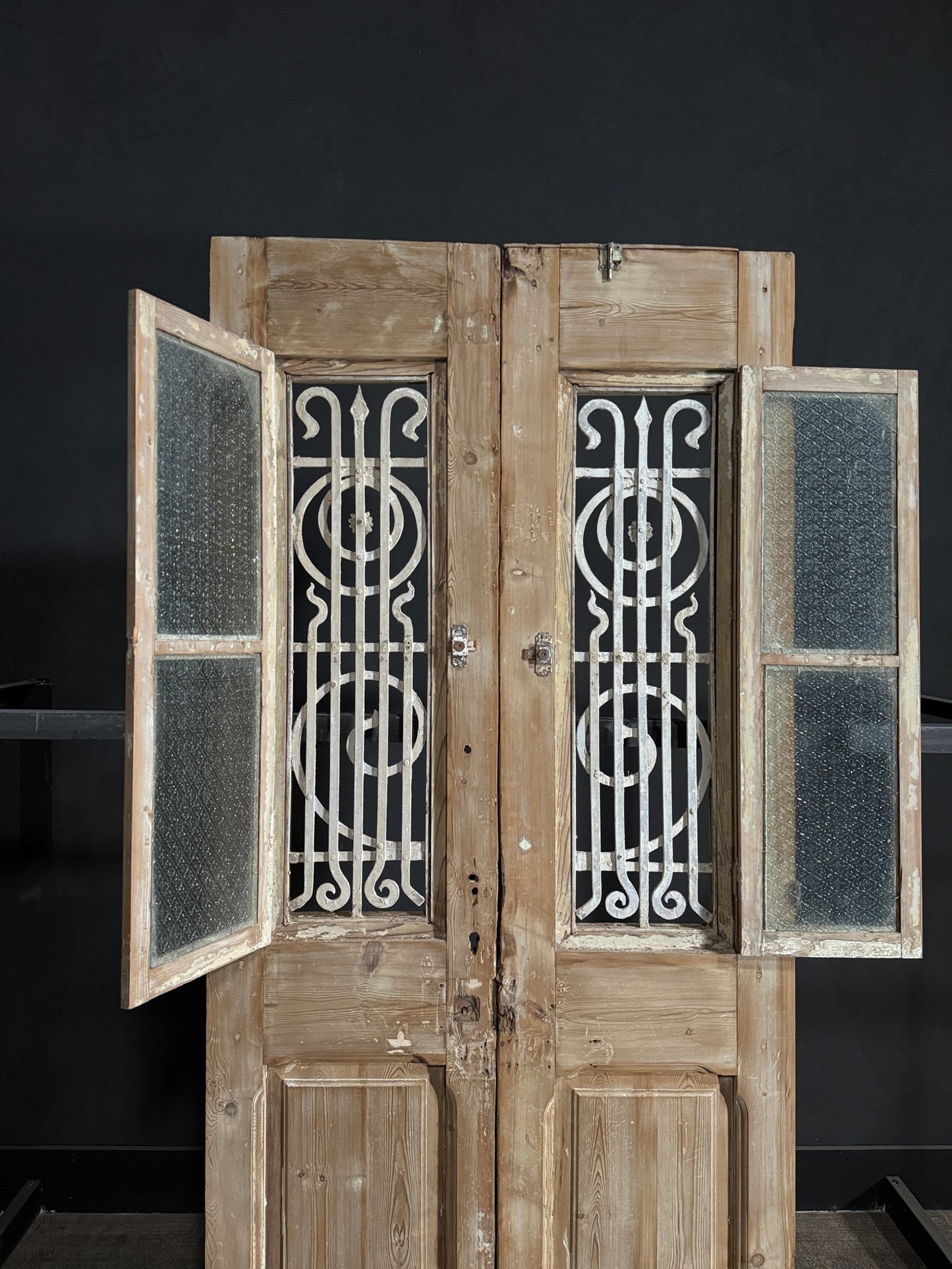 Antique Iron French Doors - 42.5x94.5 - N102