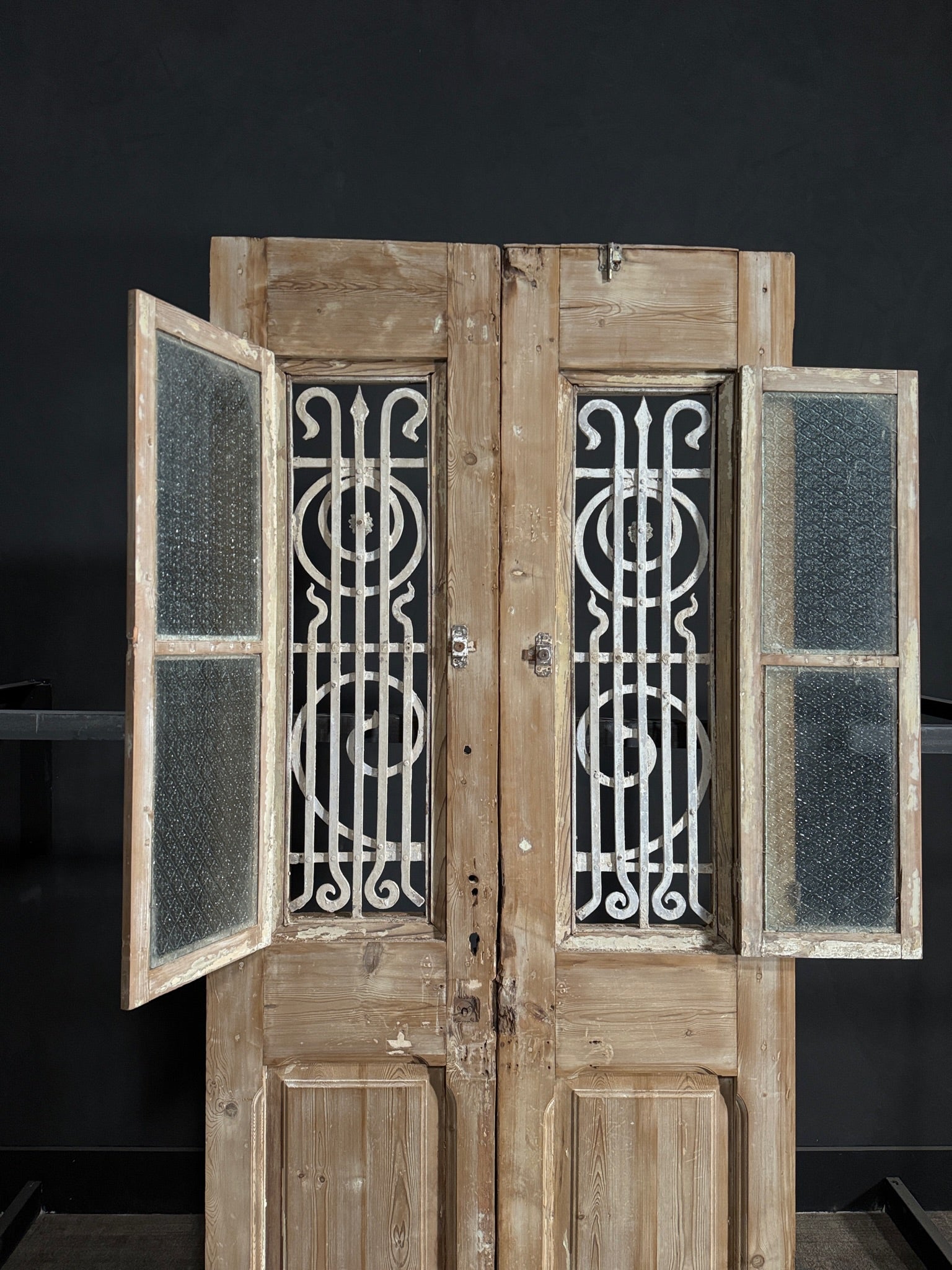 Antique Iron French Doors - 42.5x94.5 - N102