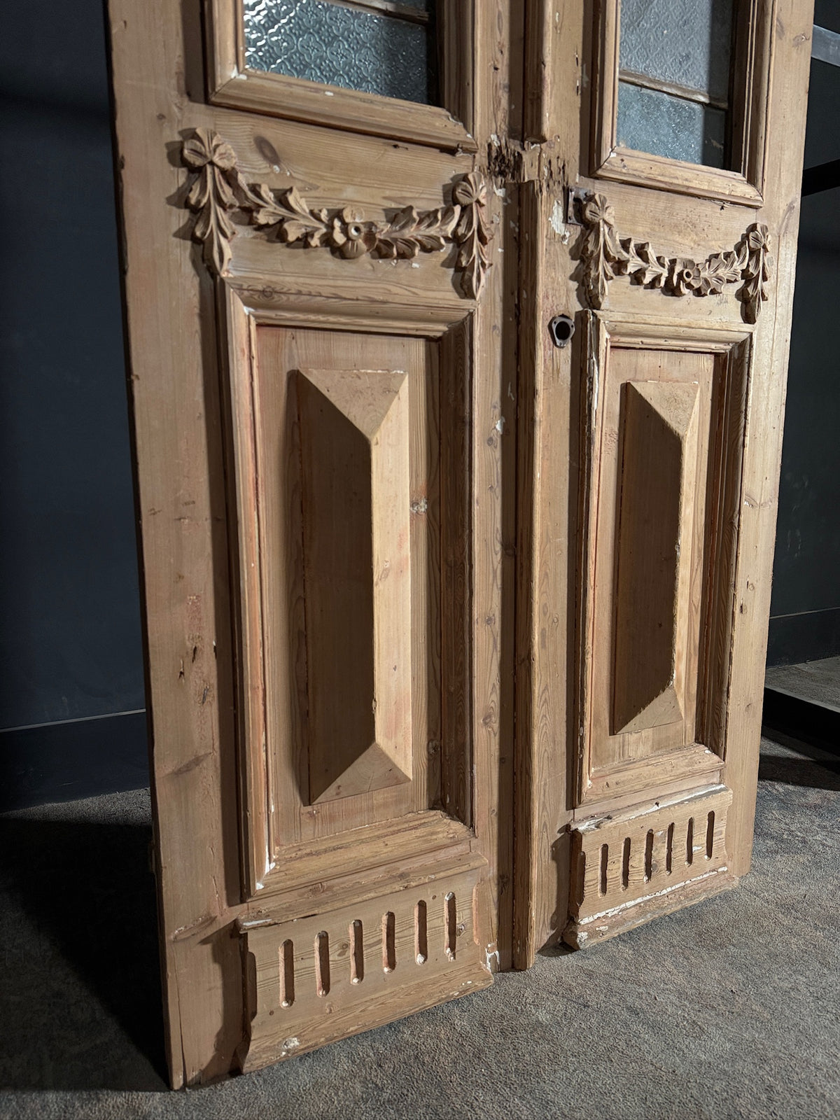 Antique Carved French Doors - 40.25x97.25 - N592