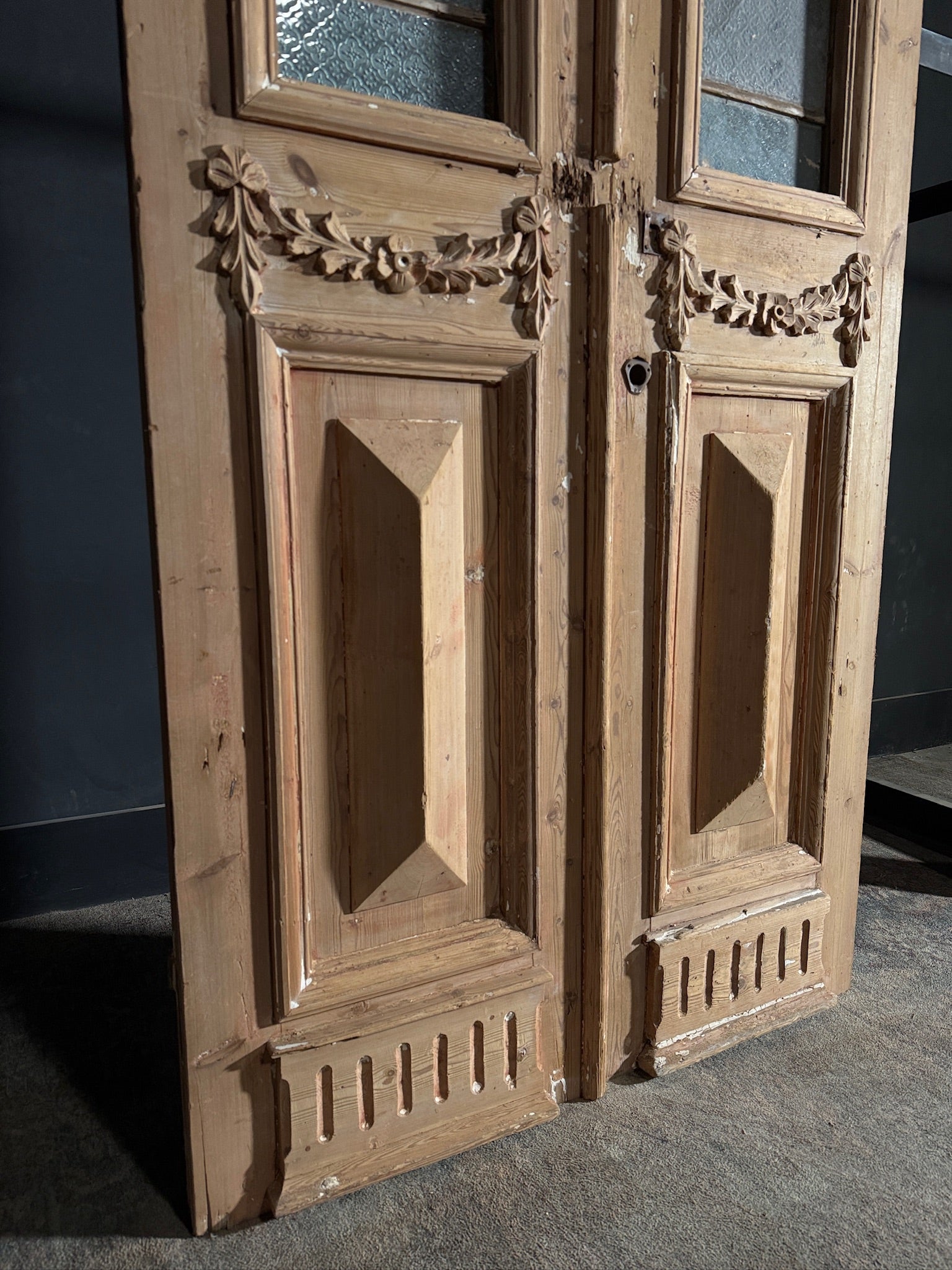 Antique Carved French Doors - 40.25x97.25 - N592