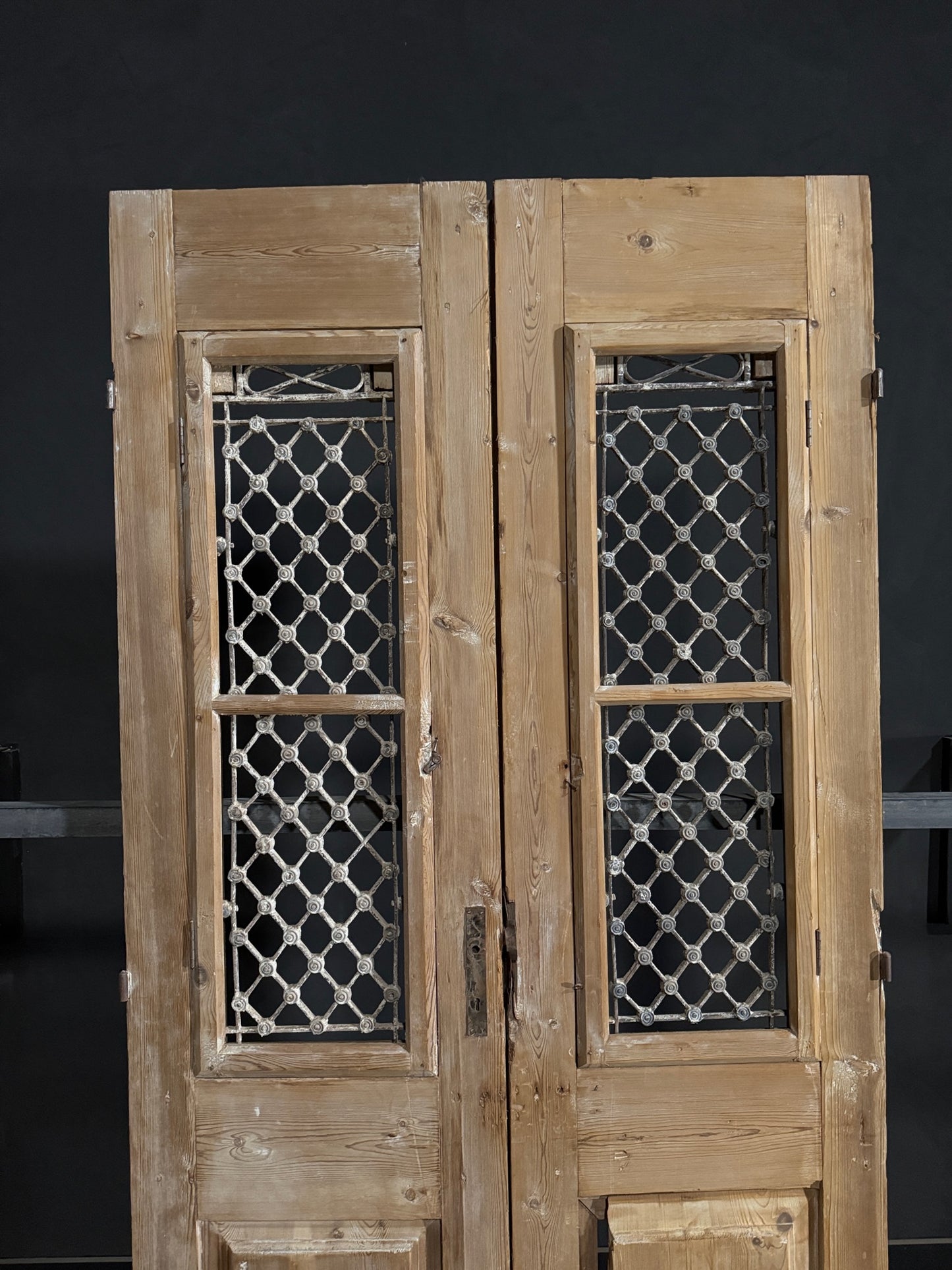 Antique Iron French Doors - 46.75x98.25 - N382