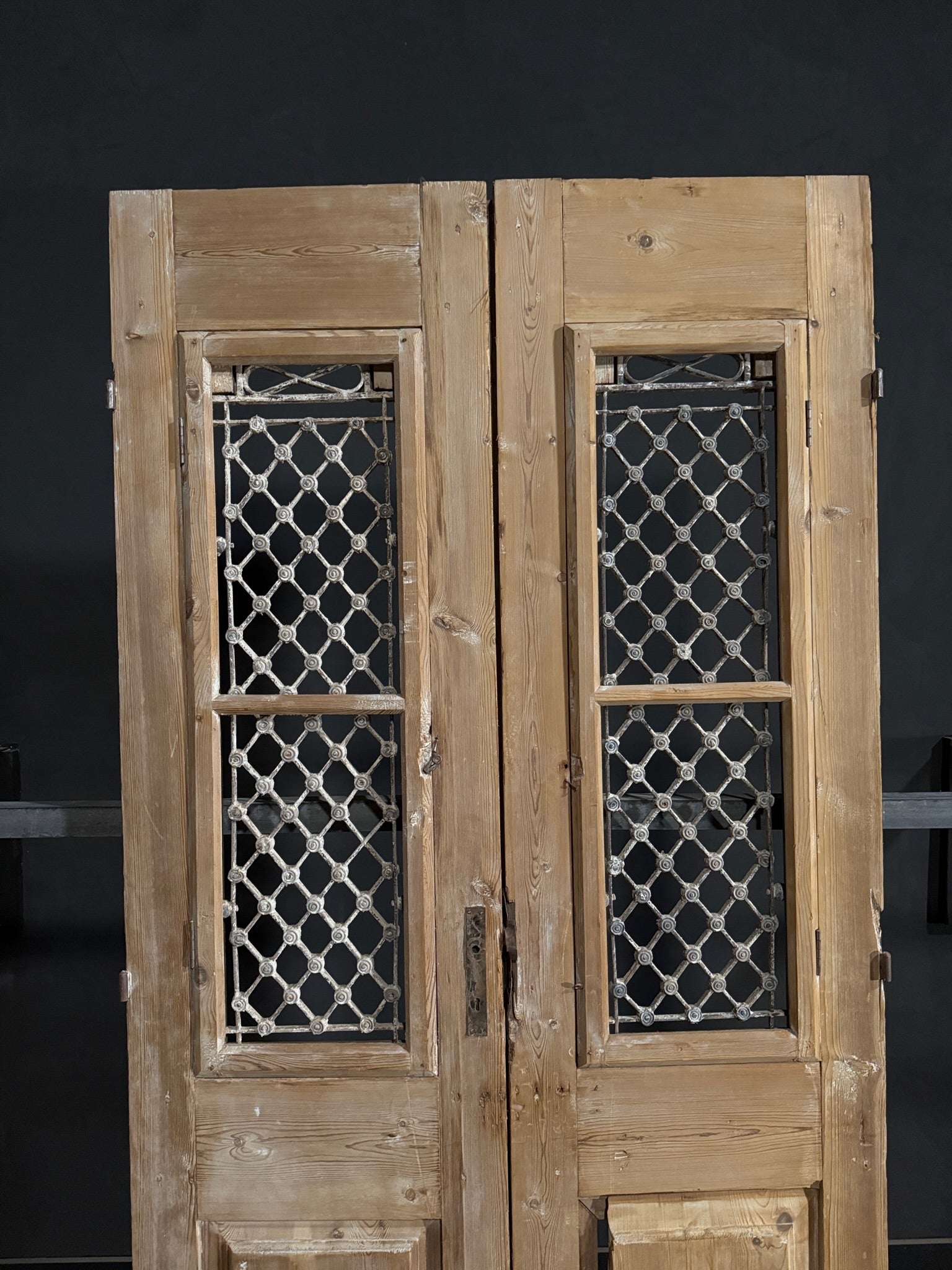 Antique Iron French Doors - 46.75x98.25 - N382